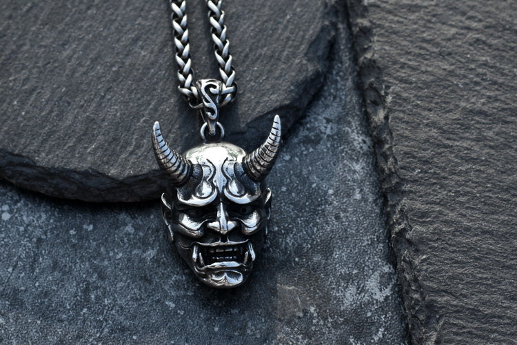 Japanese Hannya はんにゃ Stainless Steel Necklace