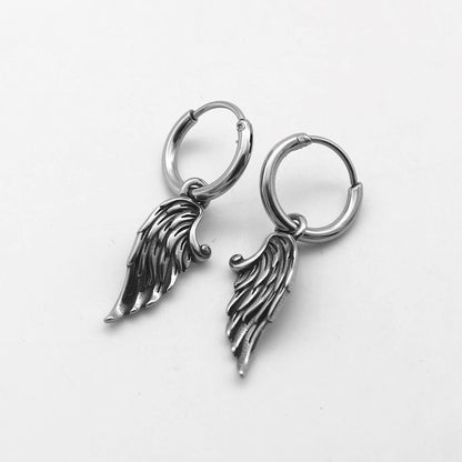Angel Wings Huggie Earrings