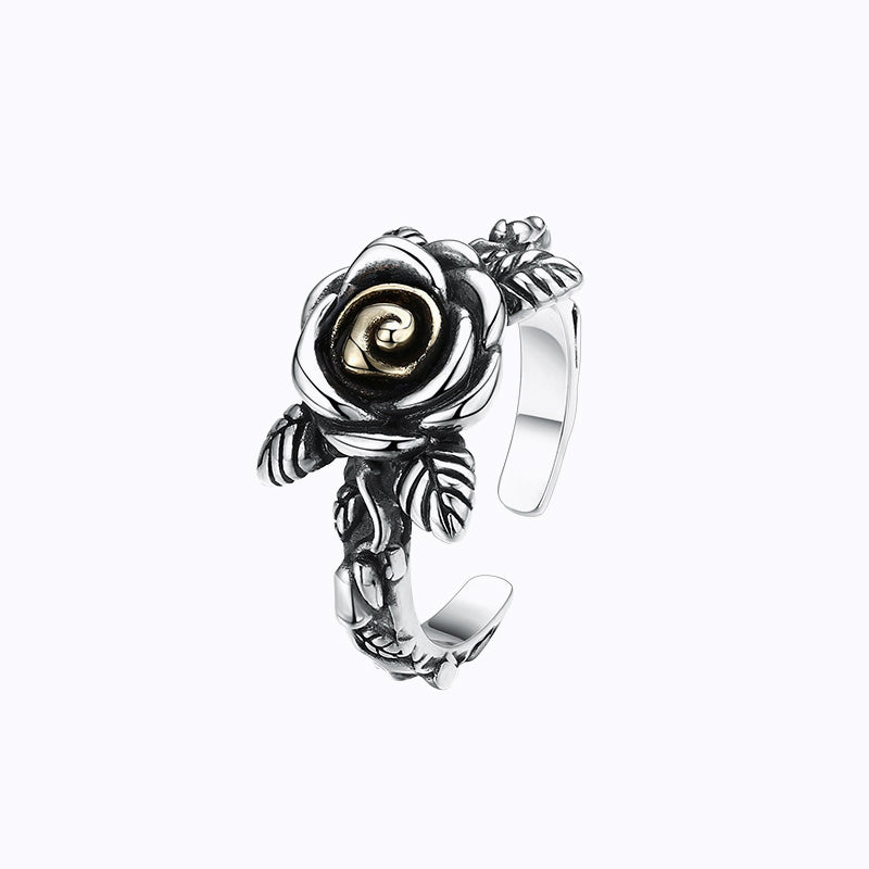 Rose Vine Silver Ring