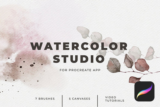 Watercolor Brushes Kit for Procreate 筆刷素材套裝iPad水彩質感