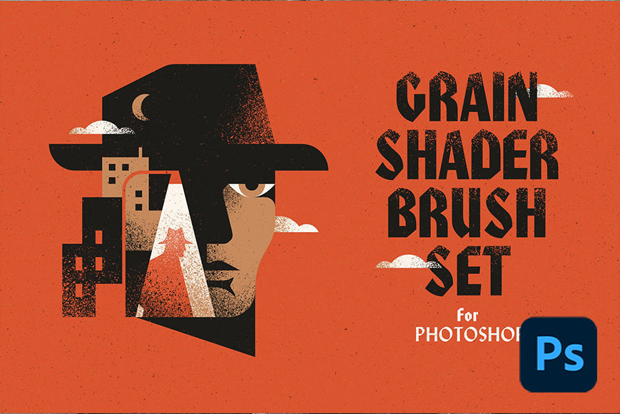 Grain Shader Brush Set PSD/TIFF/ABR