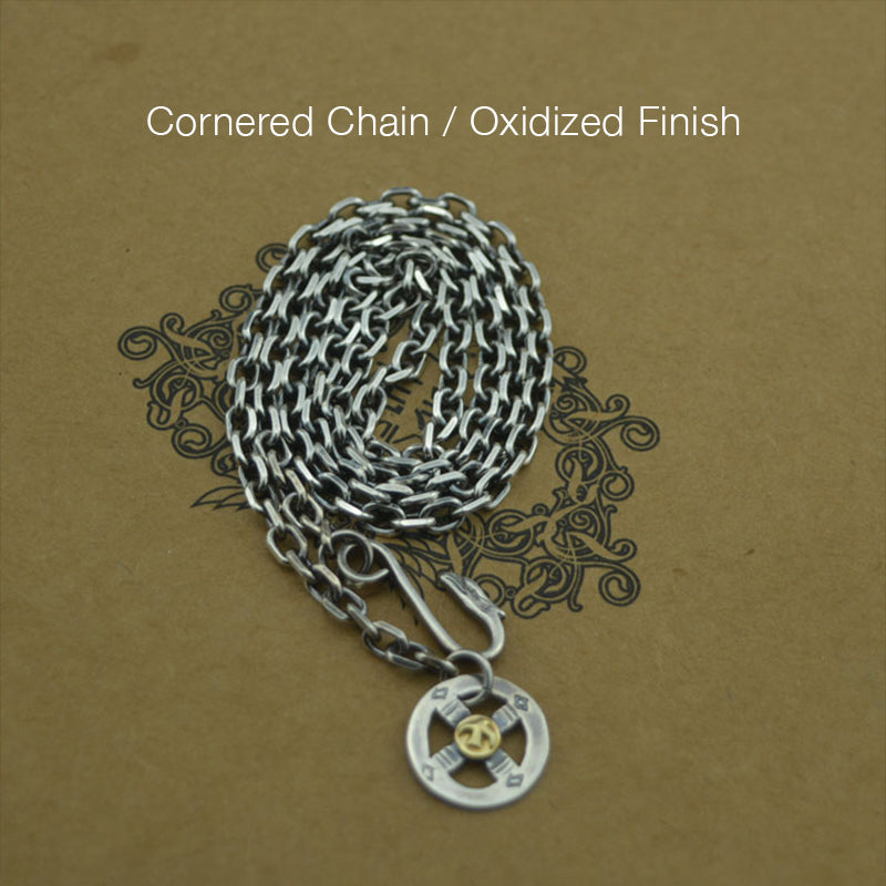 Goro's Style Silver Eagle Hook Cross Wheel 'Cornered' Chain Set