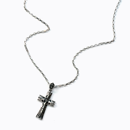 Gothic Cross Box Chain Stainless Steel Necklace