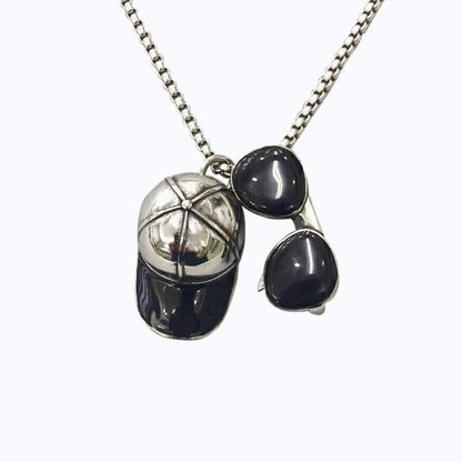 嘻哈Hip-hop 潮人帽 墨镜 吊飾項鍊 N1074