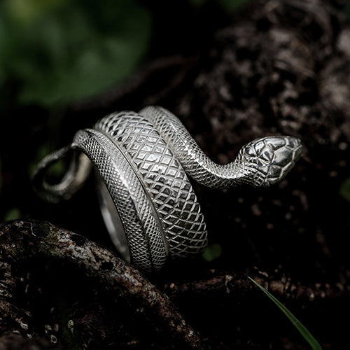 Silver Snake Pinky Ring