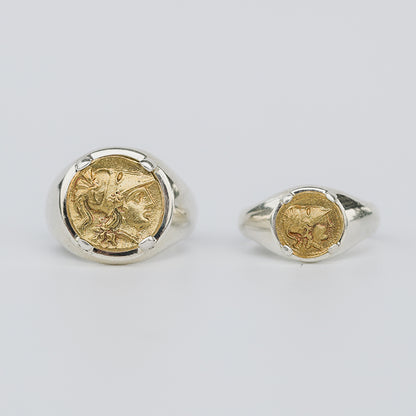 Ancient Greek Coin Signet Ring