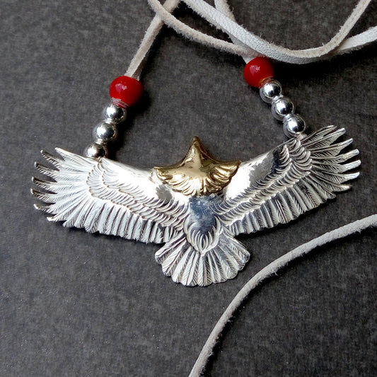 Takahashi Goro’s Native American Style Spread Eagle Sterling Silver Necklace