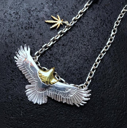 Japanese Celebrity Style Spread Eagle Silver Pendant Necklace