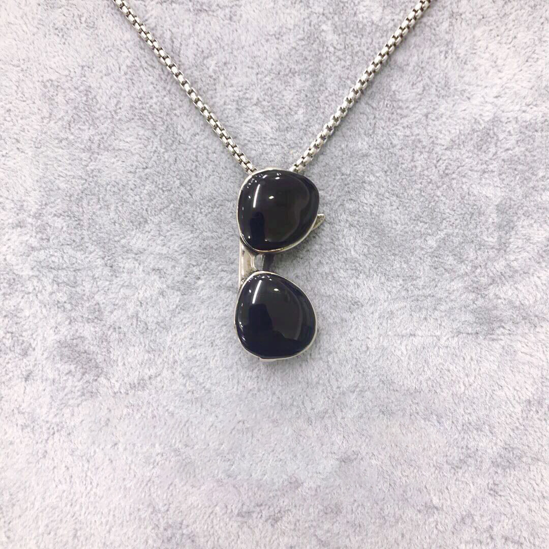 嘻哈Hip-hop 潮人帽 墨镜 吊飾項鍊 N1074