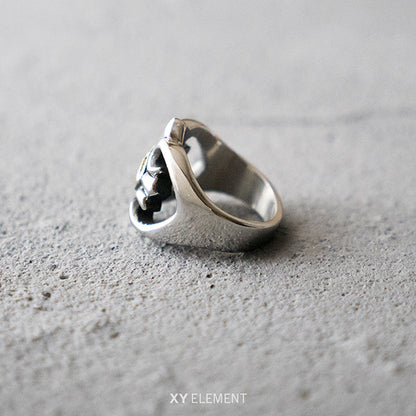 Goro's Style Floral Titanium Steel Ring