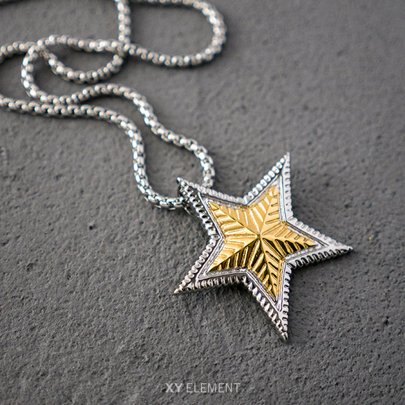 Star Pendant Stainless Steel Pendant Necklace  [3 Variants]