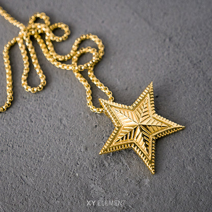 Star Pendant Stainless Steel Pendant Necklace  [3 Variants]