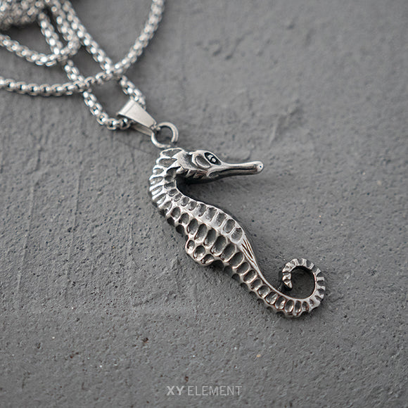 Seahorse Surgical Stainless Steel Pendant Necklace