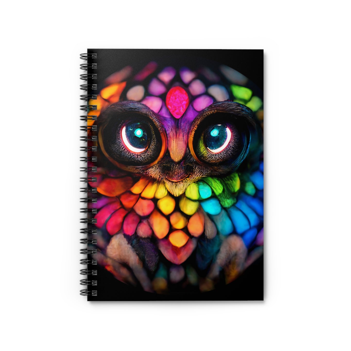 Abstract Colorful Owl Notebook