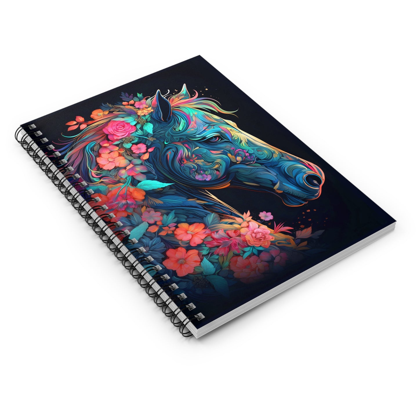 Colorful Neon Horse Notebook