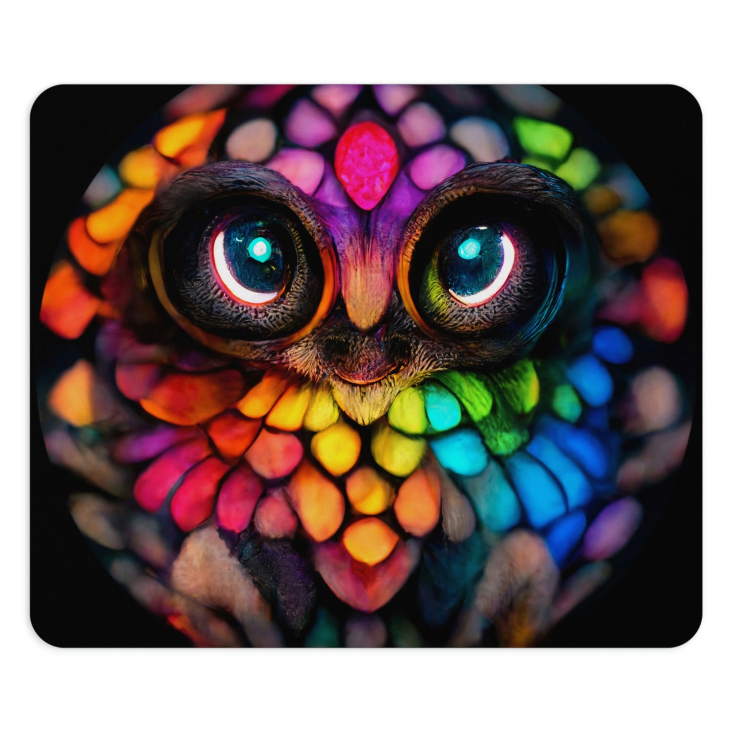Colorful Cute Owl Mouse Pad (2 Shapes)