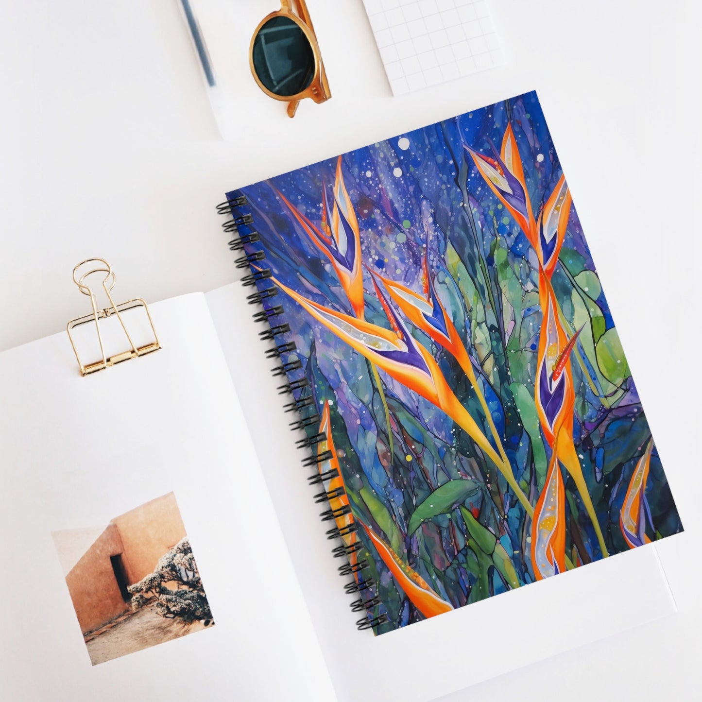 Bird of Paradise Abstract Flower Notebook