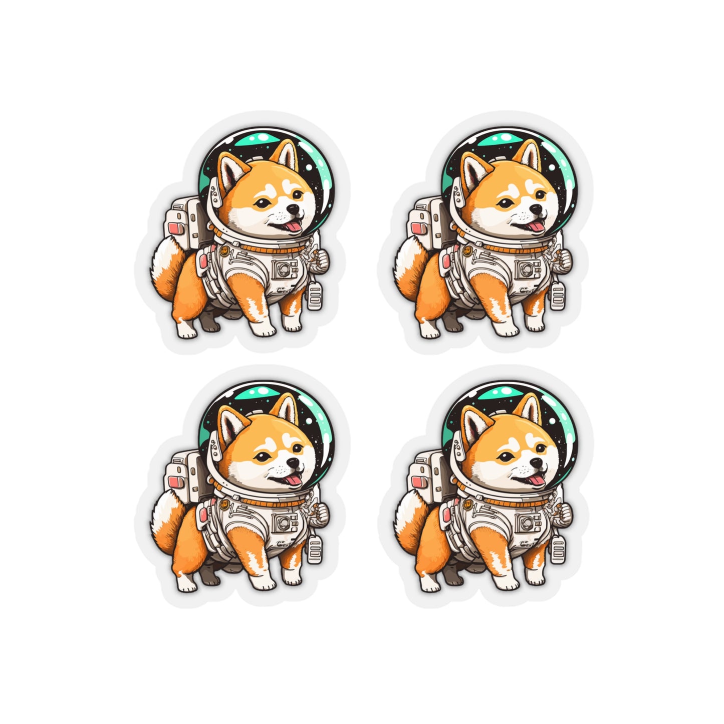 Kawaii Shiba Astronaut Sticker Pack