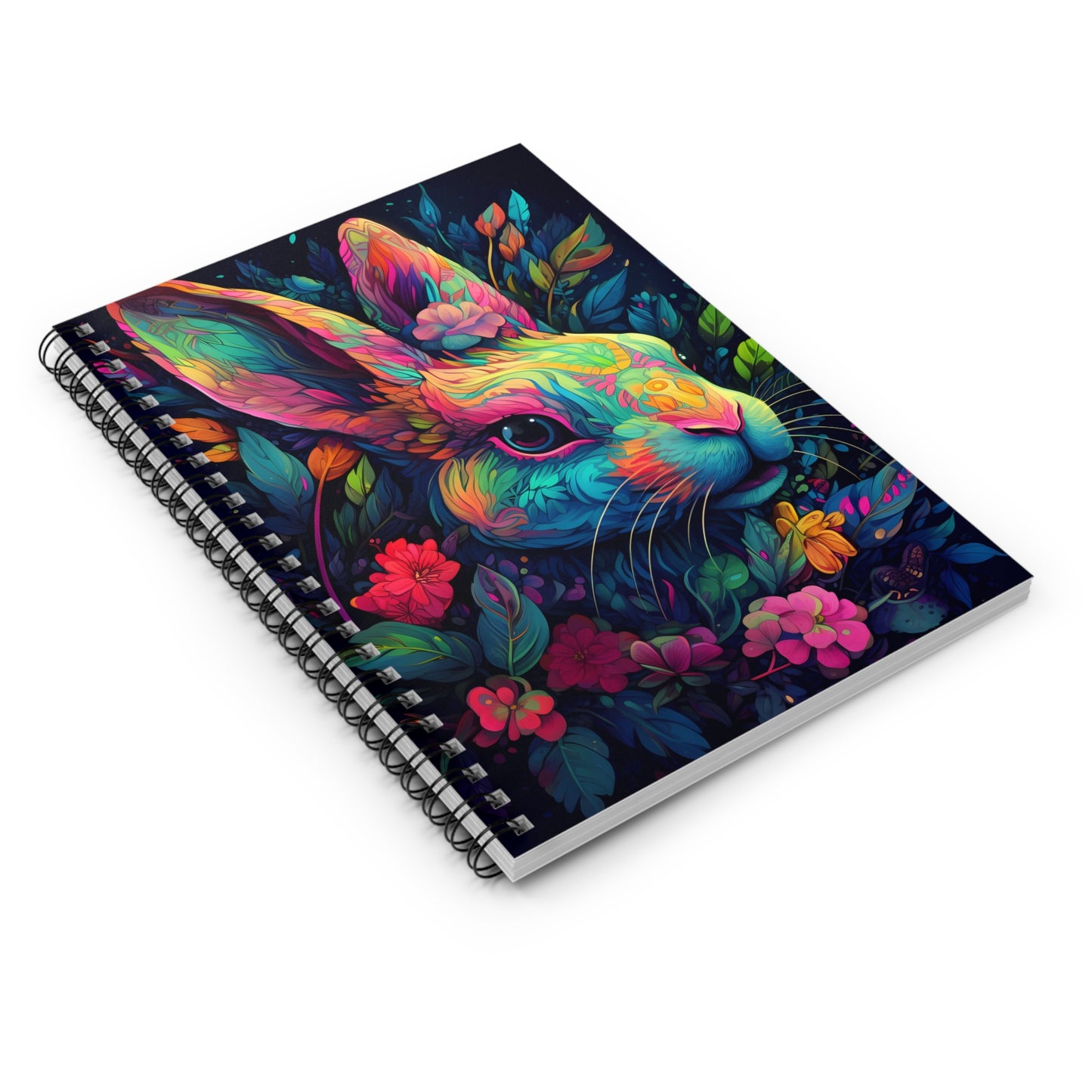 Colorful Neon Rabbit Notebook