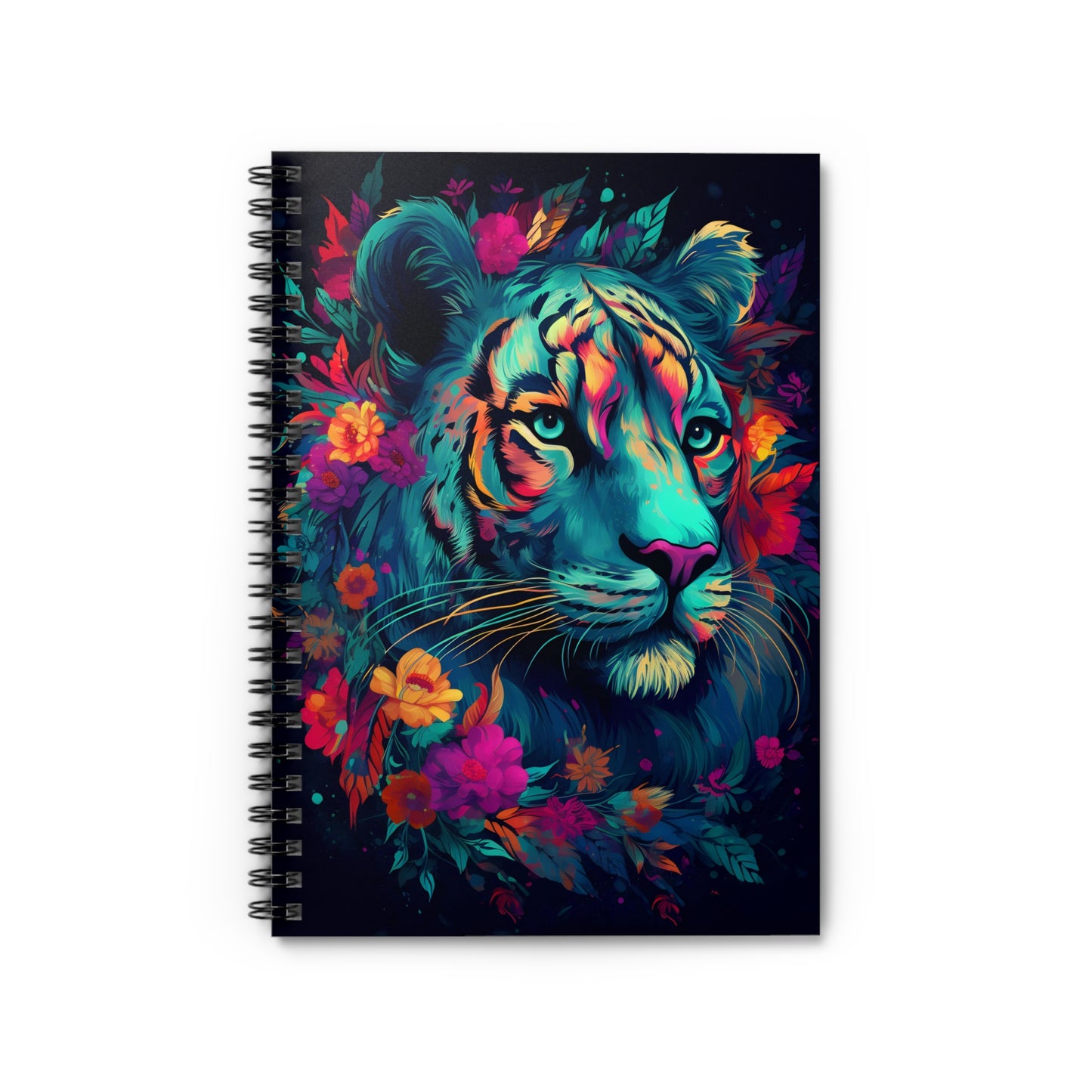 Colorful Neon Tiger Notebook