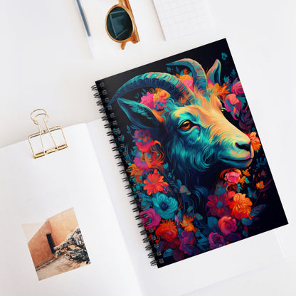 Colorful Neon Goat Notebook