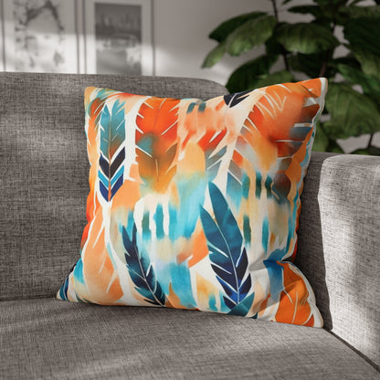 Boho Abstract Floral Throw Pillow Cover (06)
