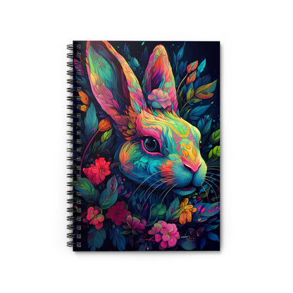 Colorful Neon Rabbit Notebook