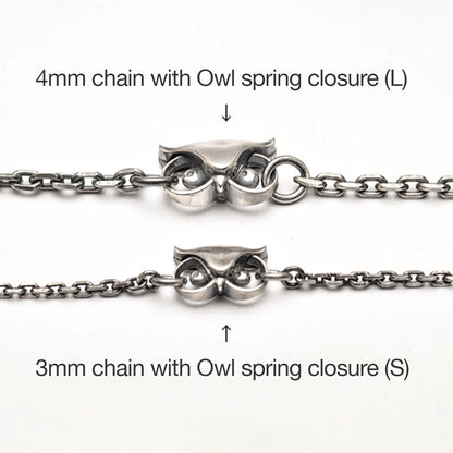 Silver Owl Charm Pendant