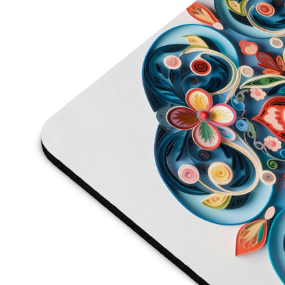 Folk Art Decorative Rosemaling Paper Quilling Mouse Pad (2) 2 Shapes