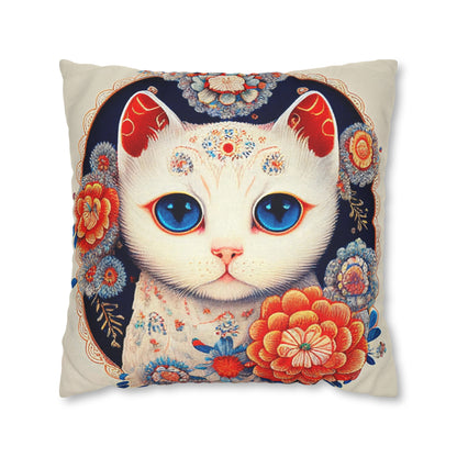 Matryoshka Cat Throw Pillow Cover (1)