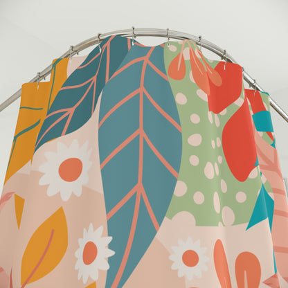 Boho Floral Shower Curtain (3)