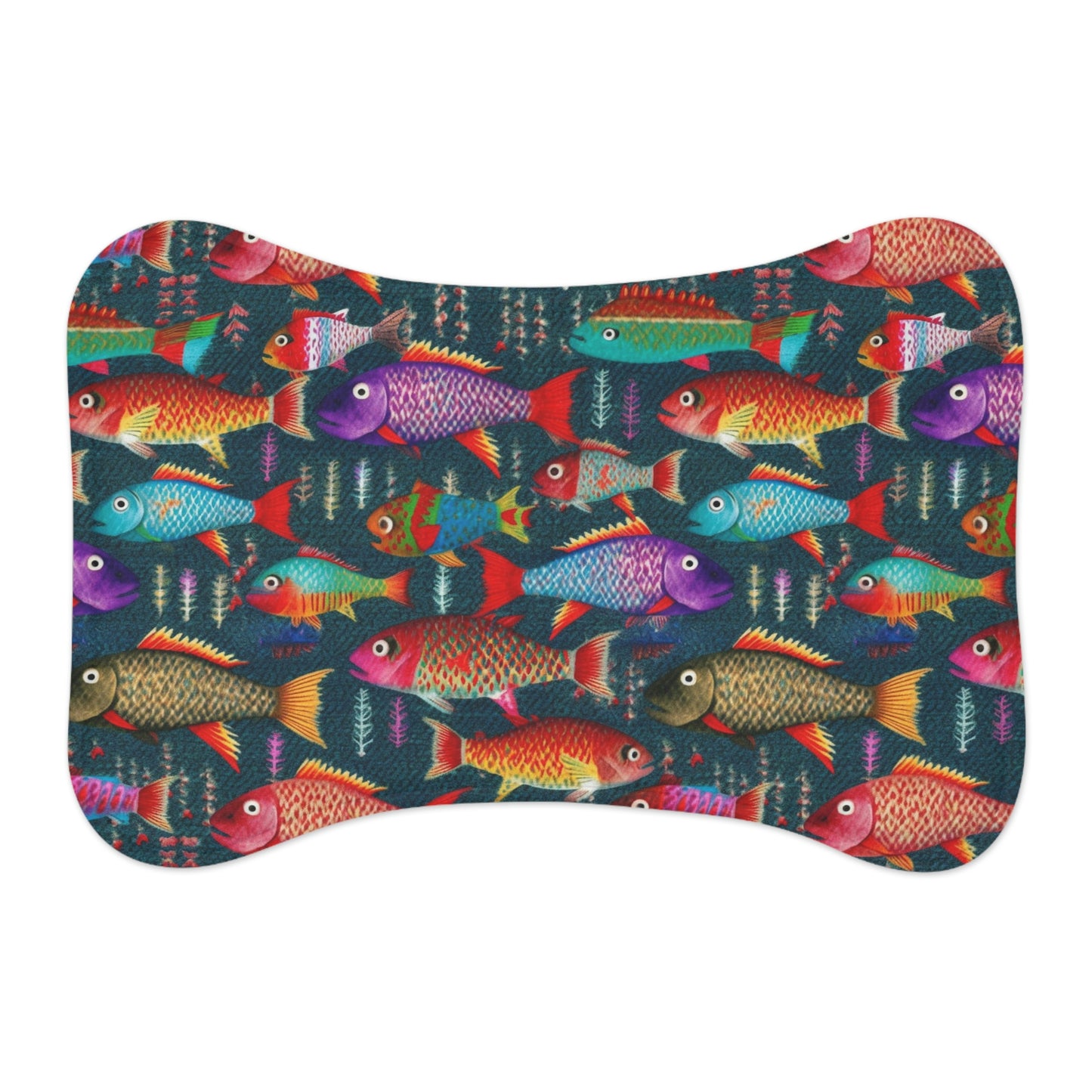 Little Fishes Textures Pet Mats