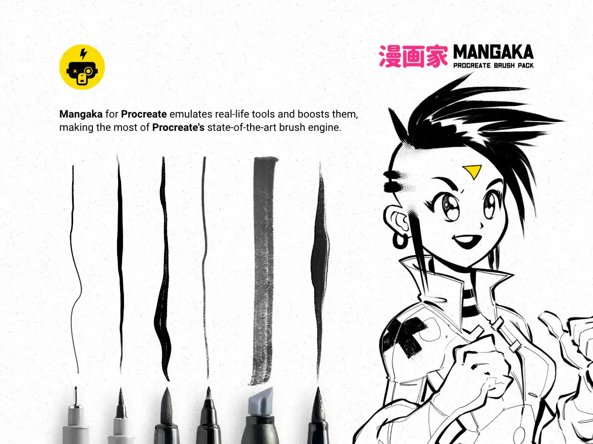 Mangaka Procreate Illustration Kit