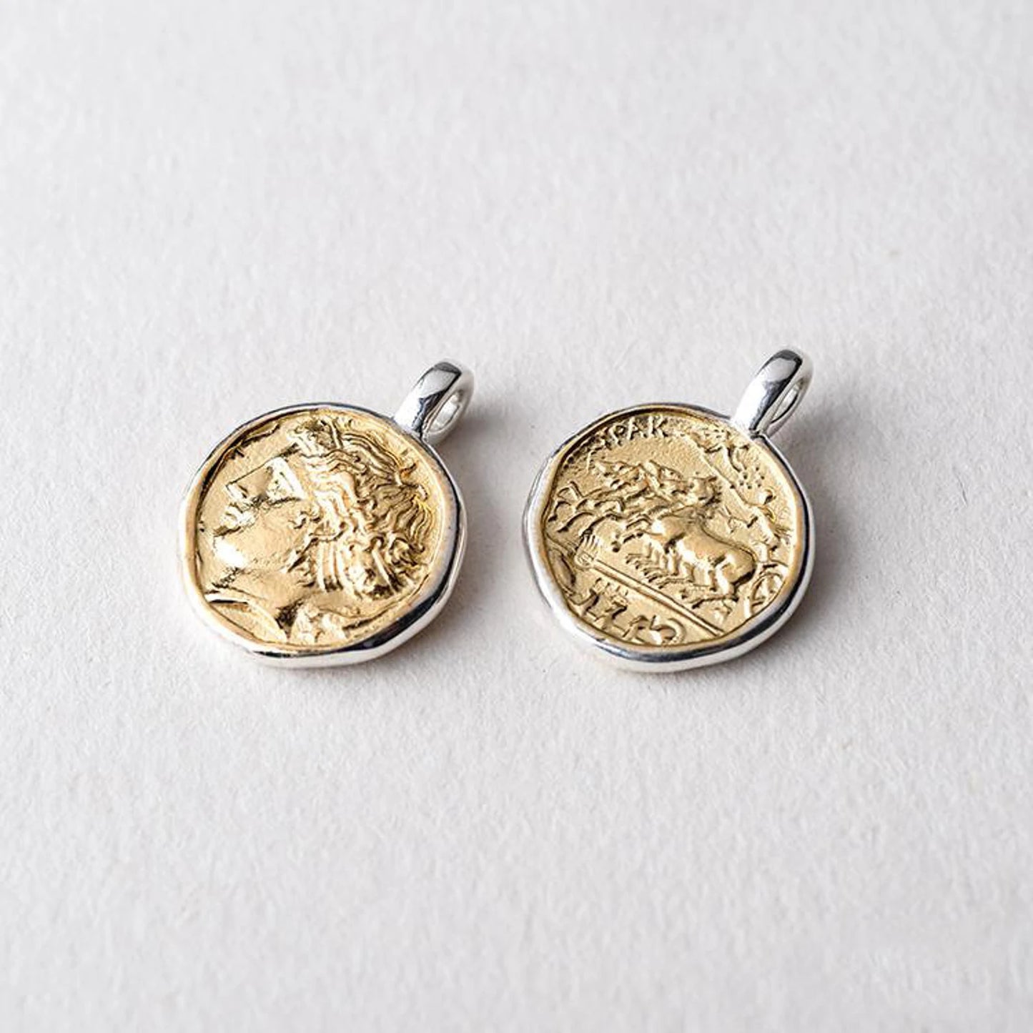 Ancient Greek Coin Gold Plated Silver