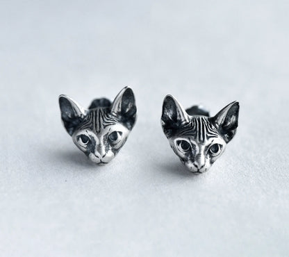Sphynx Cat Stud Earrings