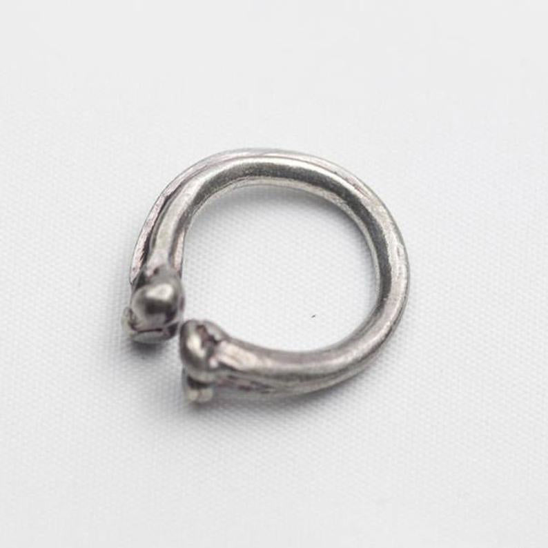 Silver Bone Ring Midi Pinky Ring