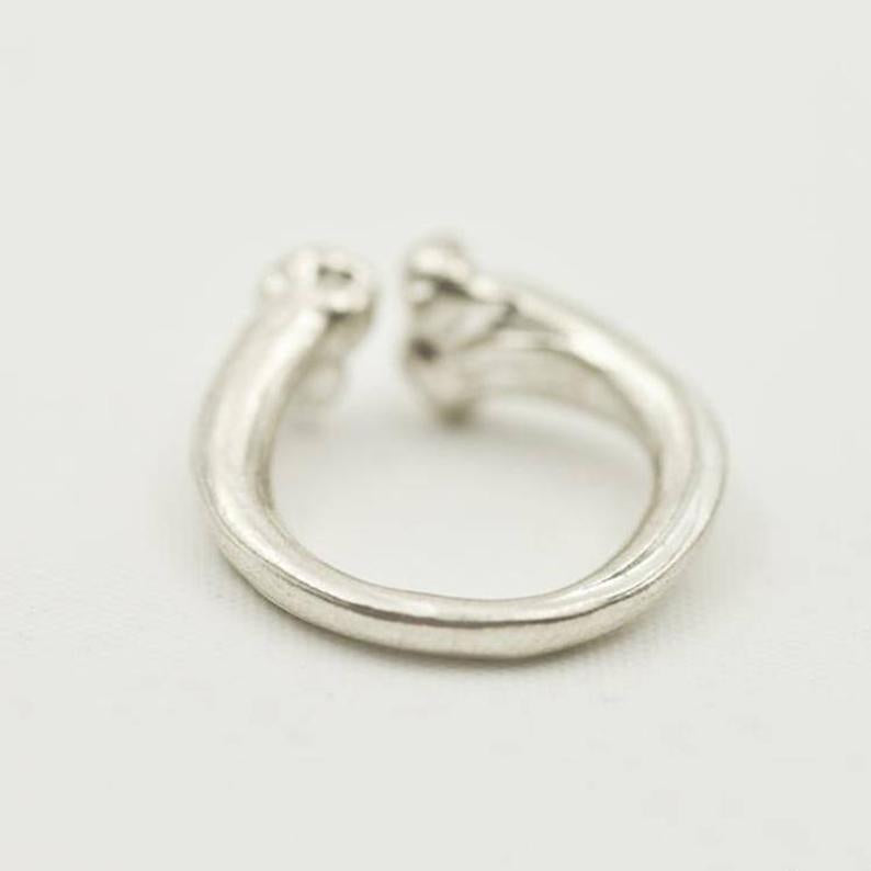 Silver Bone Ring Midi Pinky Ring