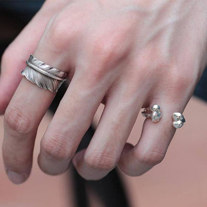 Silver Bone Midi Pinky Ring