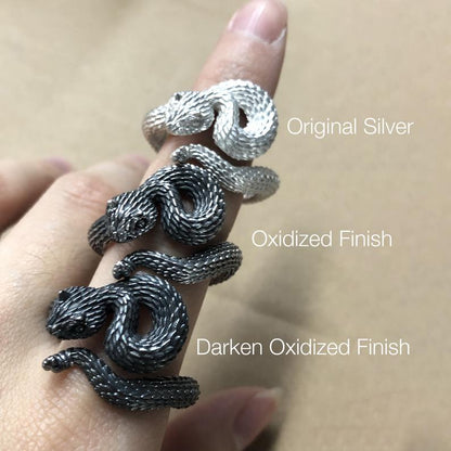 Rattlesnake Snake Ring | 925 Silver