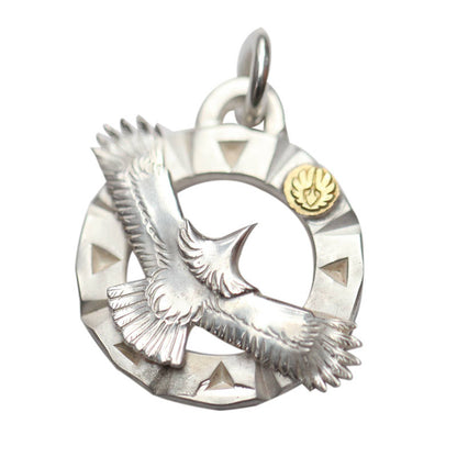 Silver Eagle 18K Gold Metal Pendant