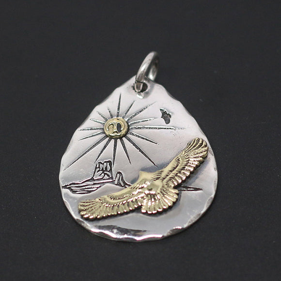 Goro’s Native American Style 925 Sterling Silver Pendant Necklace