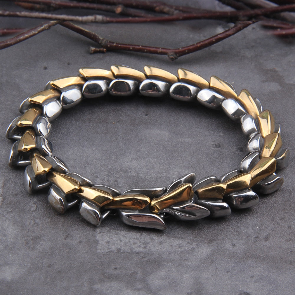 Jörmungandr Scale Bracelet, the Midgard Serpent - Stainless Steel