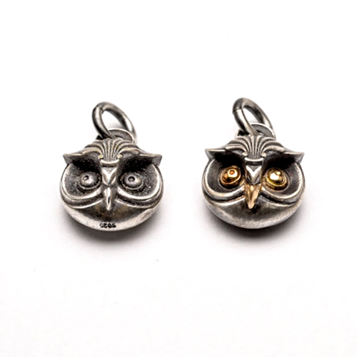Silver Owl Spring Buckle Necklace