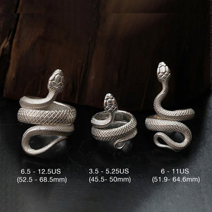 Silver Snake Pinky Ring
